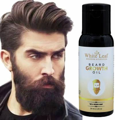 White Leaf Men Strong Beard Beard & Moustache Oil - With Vitamin E and Almond Oil, 30ml Hair Oil