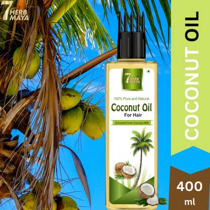 7Herbmaya Virgin Coconut Oil Reduces Hair Fall and Grows New Hair, 100% Ayurvedic Oil Hair Oil
