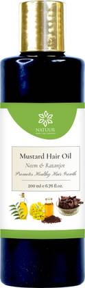 NATUUR Mustard, Amla, and Henna Hair Darkening Oil-Natural Hair Darkening,Hair Growth Hair Oil