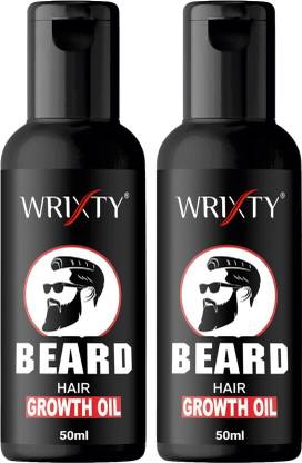 Wrixty 100% Natural Beard Growth Oil (Almond & Thyme) for Strong and Healthy Beard Growth - No SLS, No Paraben  Hair Oil