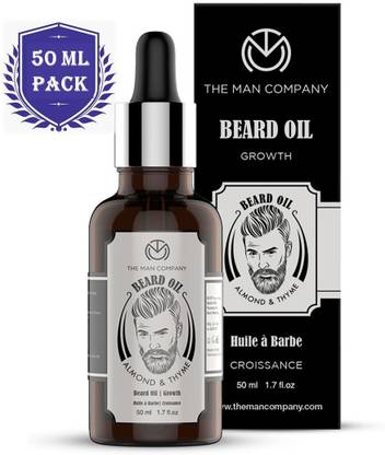 THE MAN COMPANY 100% Natural Beard Growth Oil - (Almond and Thyme) Hair Oil