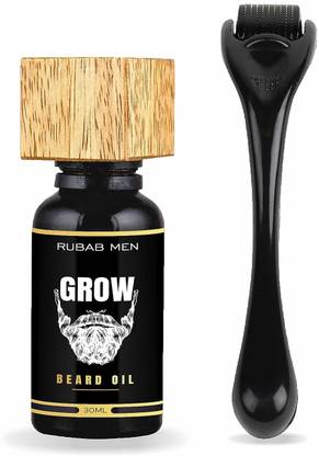 RUBAB MEN Beard Growth Oil with Beard Activator & Booster of Vitamin E for Faster Beard and Mustache Growth | Sulphate & Paraben Free | Hair Oil