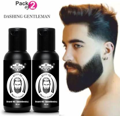 Meralite Pure Beard Growth Hair Oil 100% Natural Oil Used Beard oil (Pack of 2) Hair Oil