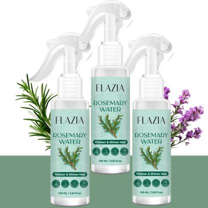 FLAZIA 100% Pure Rosemary Water for Hair Growth, Mist Spray Steam Distilled Hair Oil
