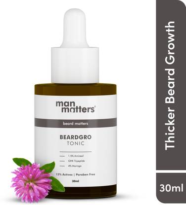 Man Matters BeardGro Beard Growth Tonic for Thicker Aminexil & LashLD Hair Oil