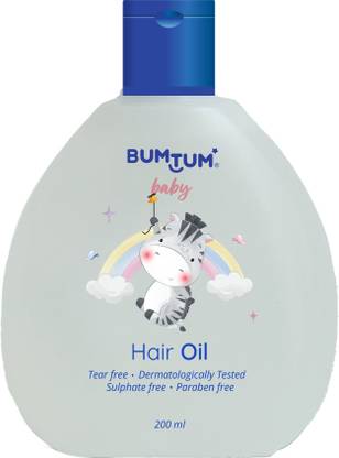 BUMTUM Baby Hair Oil, Non-sticky, Paraben & Sulfate Free, Derma Tested Hair Oil  (200 ml)