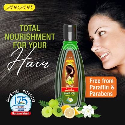 looloo Mumtaz Amla Hair Oil |Natural Hair Oil |Amla - Jasmine & Lemon Hair Oil