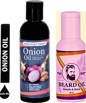 Manarya Sun's Heart Onion Hair Growth Oil & Beard Growth Oil For Men,For Patchy & Uneven Hair Oil