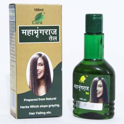 Cura Mahabhringraj Hair Oil (100 ml) - Helps in Hair Growth, Complete Hair Care, Hair Oil