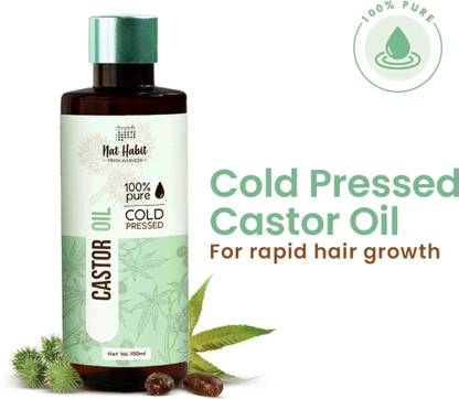 Nat Habit Castor Oil Cold Pressed | Pure Castor Oil for Hair & Skin Care Hair Oil