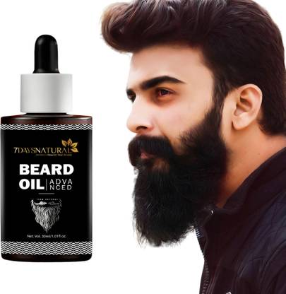 7days natural Beard Growth Oil For Smooth Shiny Black Hair with Natural Ingredients Hair Oil