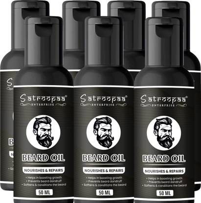 satroopaa beard hair growth oil Beard Smooth Combo (Pack Of 7 50ML Bottle) Hair Oil
