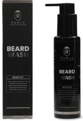 RAWLS Beard Wash 100ml – Cleanses & nourishes with Aloe & Tea Tree for soft beard. Hair Oil