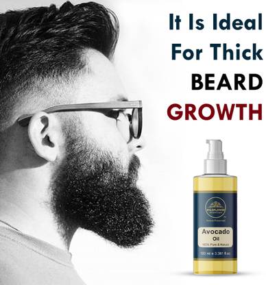 Wildflower essentials 100% Pure Avocado Oil For Beard Hair Growth and Shiny Moustache Hair Oil