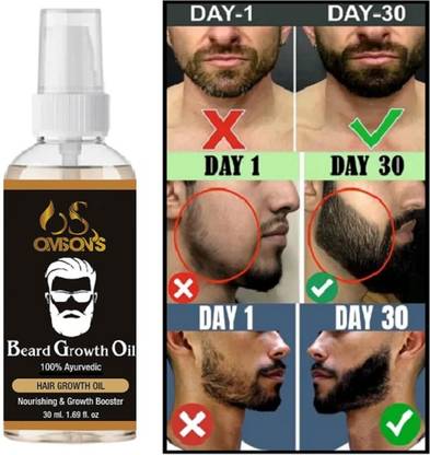 OMSONS Beard Oil For Beard Hair Growth and Moustache for Men Hair Oil (30 ml) Hair Oil