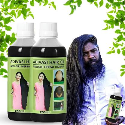 Adivasi NEELGIRI BHRINGRAJ HERBAL ,FOR LONG AND SHINY HAIR Loss Hair Oil
