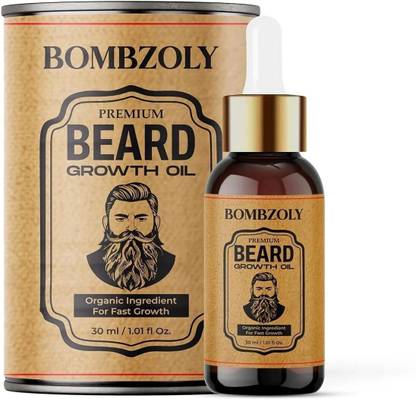 BOMBZOLY Beard Hair Growth Oil Faster Beard Growth and Thicker Looking Beard Hair Oil