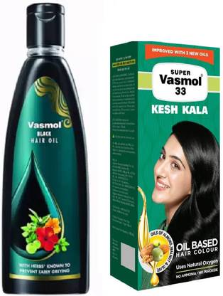 VASMOL Black Hair Oil 100 ML + KESH KALA OIL 100ML Hair Oil