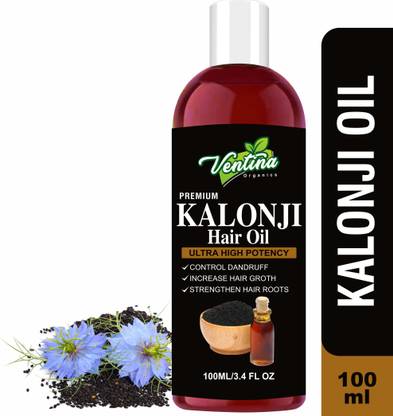 Ventina Organics Cold Pressed Kalonji Black Seed Oil for Healthy Hairs, Anti Fall Hair and Skin Hair Oil