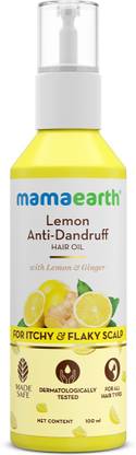 Mamaearth Lemon Anti-Dandruff Hair Oil for Itchy Flaky Scalp | Scalp Irritation Relief Hair Oil