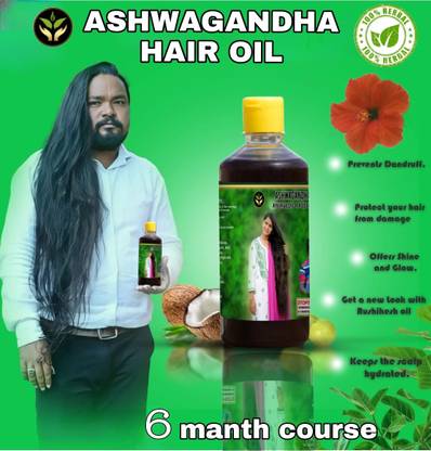 Ashwagandhayurvedic ASHWAGANDHA HAIR OIL 100 ML 6MONTH COURSE Hair Oil