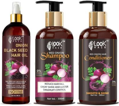 look hair Onion Black Seed Oil & Onion Shampoo Hair Oil