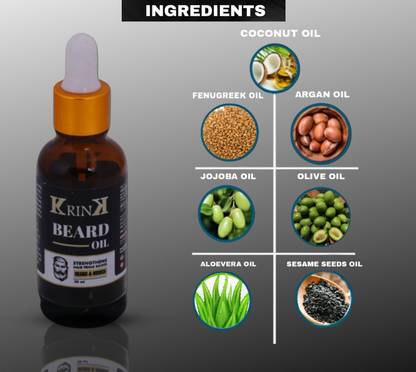 Krink Herbal Beard and Hair Growth Oil, 30 ml| Beard growth oil for men Hair Oil