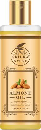 Skiura Nature Sweet Almond Hair oil for hair Growth, Control Hair Fall Hair Oil