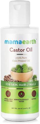 Mamaearth 100% Pure Castor Oil, Cold Pressed, To Support Hair Growth Hair Oil