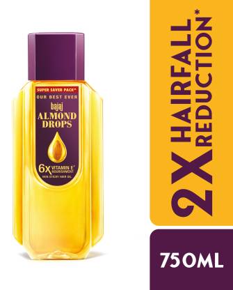 BAJAJ Almond Drops Hair Oil|6X Vitamin E Nourishment|Non-Sticky Hair Oil 750ml Hair Oil  (750 ml)