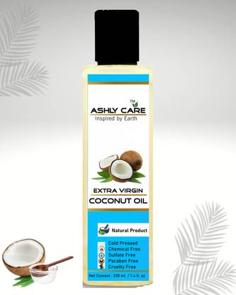 ashly care Cold Pressed Extra Virgin Coconu Hair Oil