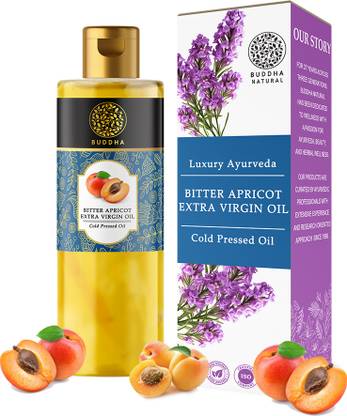 buddha natural Bitter Apricot Cold Pressed Extra Virgin Oil (150 ml) - For Skin, Face & Hair Hair Oil