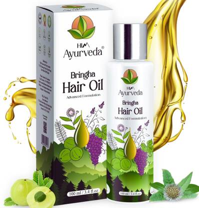 HIM AYURVEDA Advanced Bringha (Bhringraj) for Nourish Scalp & Reduce Breakage. Hair Oil