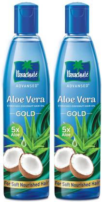 Parachute Advansed Aloe Vera Coconut Hair Oil GOLD, 5X Aloe Vera, Makes hair Sooperr soft Hair Oil