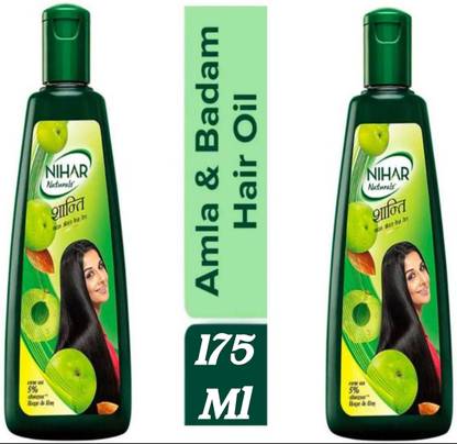 NIHAR Naturals Shanti Badam Amla Kesh Oil Pack Of 2 (350)ml Hair Oil
