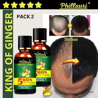 Phillauri Ginger 5 Days Ayurvedic Formulation Hair oil 50ml For Men and Women_4 Hair Oil