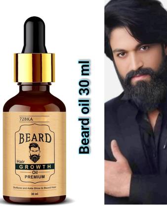 72BKA Beard Oil for Growing Beard Faster with Almond & Thyme, 100% natural p503 Hair Oil