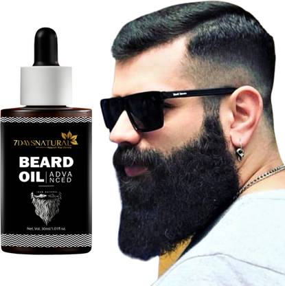 7days natural Beard Growth oil & almond oil For Beard Smooth Stylesh shine stronger black Hair Oil