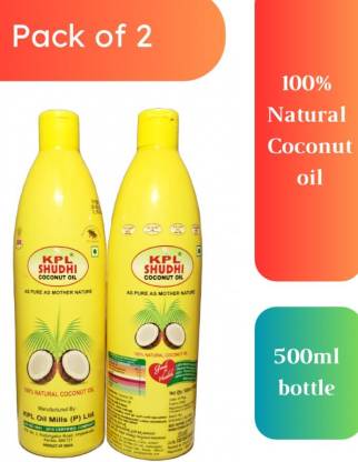 KPL Shudhi Kpl Coconut Oil 500ml bottle Combo Hair Oil - Price in India ...
