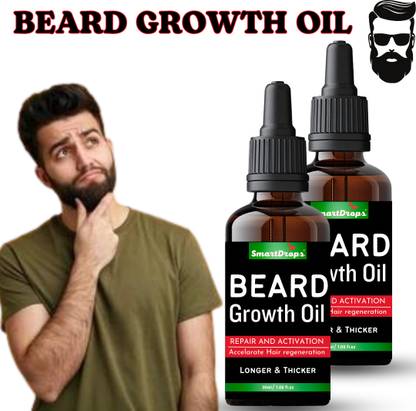 smartdrops 10x Supreme Quality Beard Growth With Advanced Formula Based Hair Oil