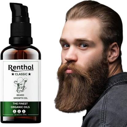Renthol Classic Beard Oil for a Full Beard Mustache Oil | Strong and Healthy Growth Hair Oil