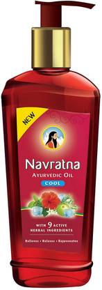 Navratna Ayurvedic Cool Oil| With Pump| Relieves Headache, Fatigue Hair Oil