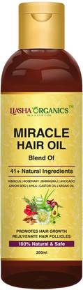liasha organics Miracle Natural Hair Growth Oil|Fall Control, Anti Dandruff and Non Sticky Hair Oil