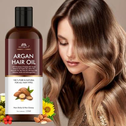 INTIMIFY Argan Hair Oil For Hair Regrowth & Hair Fall Control Oil, Promote Hair Growth Hair Oil