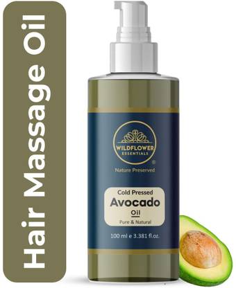 Wildflower essentials 100% Pure & Natural Avocado Oil Grow Thick and Fuller Beard  Hair Oil
