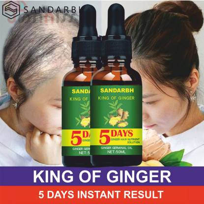 Sandarbh 5 DAYS Ginger Hair Nutrient Solution Hebal Oil for Women and Men Hair Oil