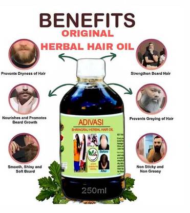Adivasi 108 herbal components,Small Onions, Balachaddi 250ml Hair Oil