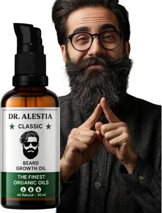 dr. alestia Advanced Beard Growth Oil With Argan Oil For Thicker And Healthier Hair Oil