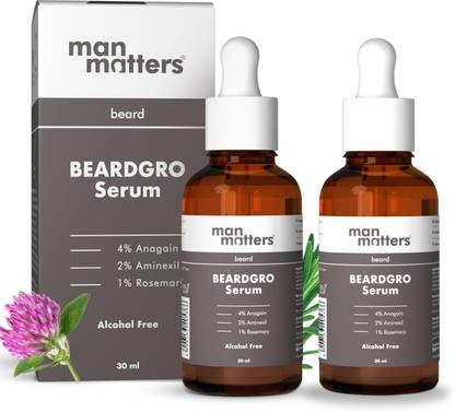 Man Matters BeardGro Oil-In-Serum | Rosemary, Anagain & Aminexil | Stronger & Thicker Beard Hair Oil