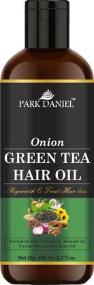 PARK DANIEL Natural Onion Green Tea Hair Oil Enriched With Vitamin E - For Hair Fall Control (200 ml) Hair Oil